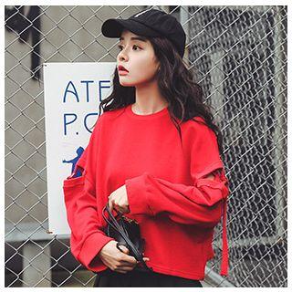 Slit Sleeve Pullover