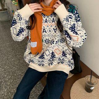 Pattern Sweater Almond - One Size
