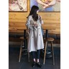 Wide-lapel Trench Coat With Belt