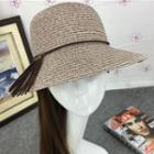 Tasseled Foldable Sun Hat