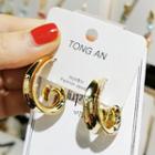 Polished Curve Alloy Earring 1 Pair - Gold - One Size