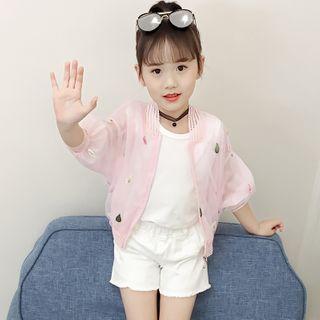 Waterdrop Applique Zip Jacket