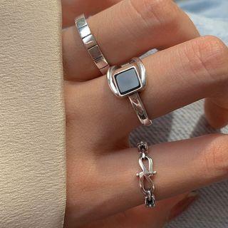 Square Layered Open Ring