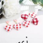 Heart Fabric Dangle Earring