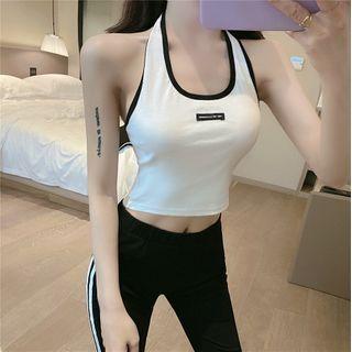 Set: Halter-neck Top + Cropped Leggings
