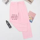 High-waist Letter Embroidered Straight Leg Jeans
