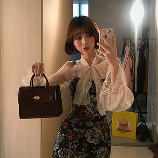 Turnkey Flap Faux-leather Satchel