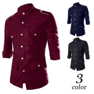 3/4-sleeve Military Shirt
