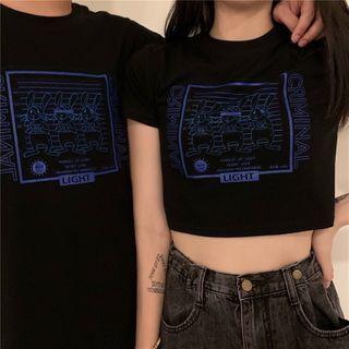 Couple Matching Short-sleeve Rabbit Printed T-shirt