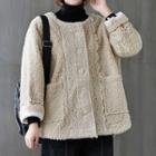 Lace Trim Button Coat