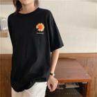 Short Sleeve Daisy Print T-shirt