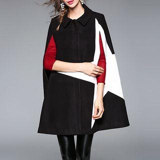 Star Print Cape Coat