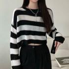 Striped Sweater Striped - Black & White - One Size