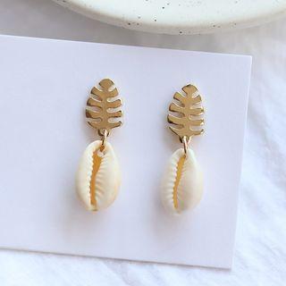 Shell Drop Earring / Clip On Earring