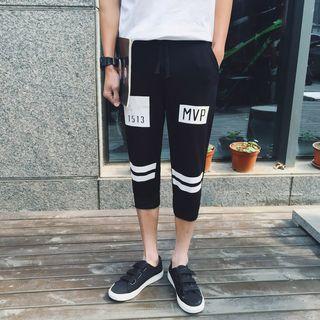 Contrast Printed Harem Pants