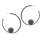 Bubble Hoop Earrings (gray) One Size