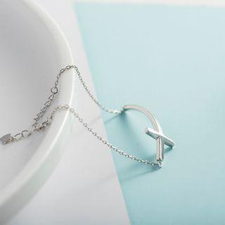 Cross Bracelet S925 - As Shown In Figure - One Size
