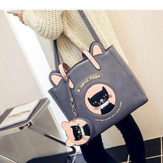 Cat Tote With Coin Purse