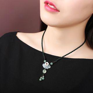 Floral Gemstone Pendant Necklace