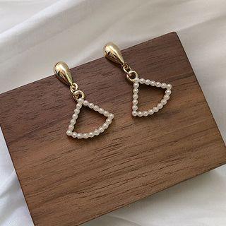 Faux Pearl Drop Earring 1 Pair - E1000 - Gold - One Size