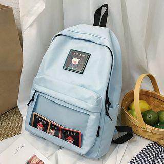 Nylon Pig Applique Backpack