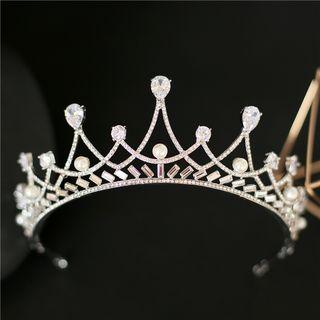 Wedding Rhinestone Tiara / Dangle Earring / Clip-on Earring / Necklace / Set