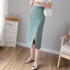 Slit Midi Straight-fit Skirt