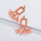 Rose Square Drop Statement Earring