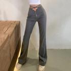 Low Waist Cross Strap Wide Leg Pants