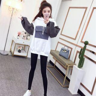 Paneled Hoodie / Contrast Lining Leggings / Set