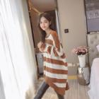 Striped Dip-back Oversized Sweater