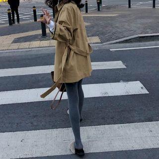 Single-breasted Sashed Jacket