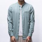 Mandarin Collar Plain Shirt