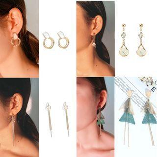 Cat Eye Stone Rhinestone Dangle Earring (various Designs)