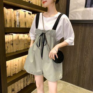 Short-sleeve Plain T-shirt / Jumper Shorts