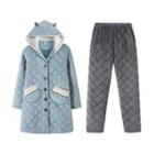 Loungewear Set: Quilted Hooded Jacket + Pants