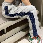 Cartoon Print Sweatpants Gray - One Size
