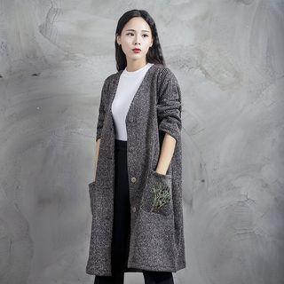Twill Button-up Long Coat