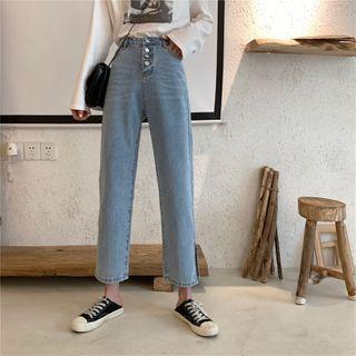 Slitted Straight-fit Jeans