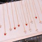 Faux Crystal Mouse Pendant Necklace