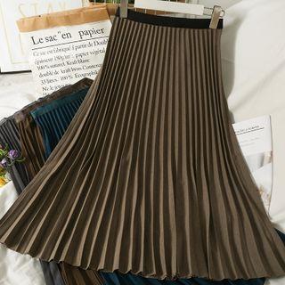 High-waist Pleated Midi Skirt In 6 Colors