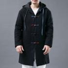 Frog-buttoned Hooded Padded Coat
