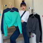 Cropped Twist-front Sweatshirt