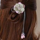 Flower Accent Tasseled Hair Tie