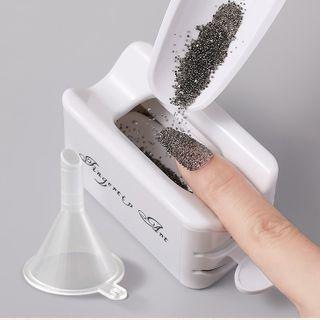 Glittered Powder Nail Art Tool White - One Size