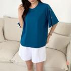 Perforated Bell-sleeve T-shirt