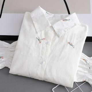 Floral Shirt 6103 - White - One Size