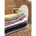 Colored Round-neck Cotton T-shirt