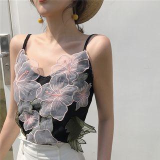 Floral Accent Tank Top