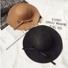 Bow Woolen Sun Hat